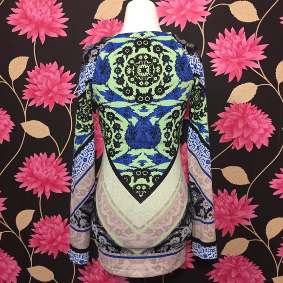 Hale Bob Multicolored Chevron Printed Tunic - Picture 2 of 6